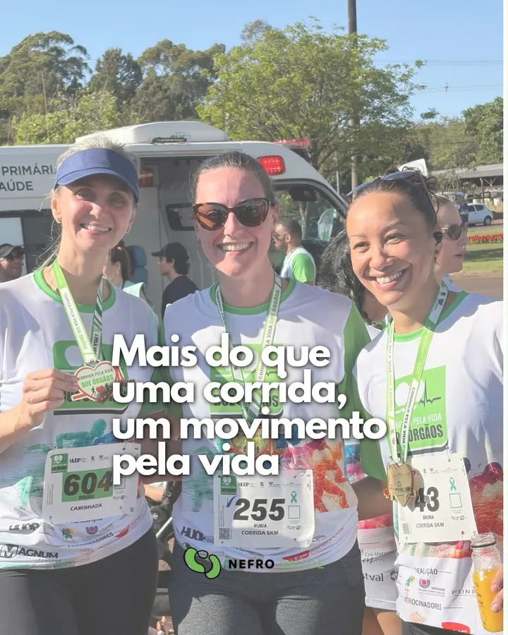 Publicação da Nefro Saúde no Instagram: Mais do que uma corrida, um movimento pela vida
